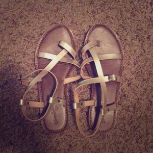 3/$12 Gold sandals